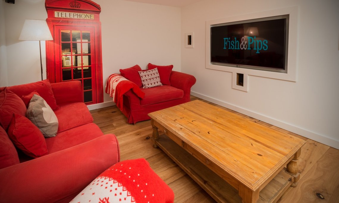Comfy Cinema room in Chalet Le Christope, Meribel Village