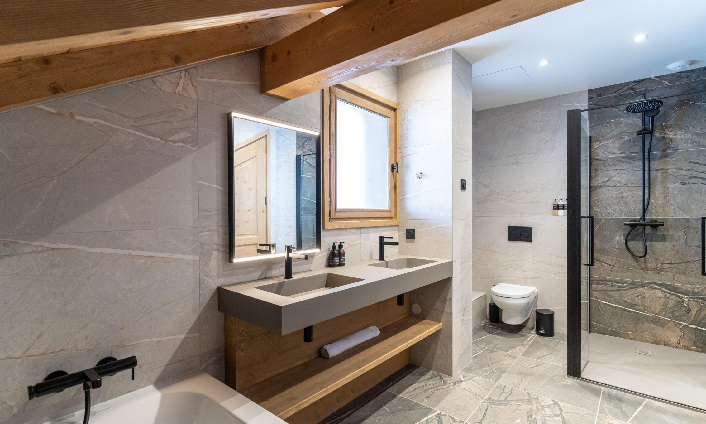 One of the Bathrooms in Chalet Evergreen Meribel