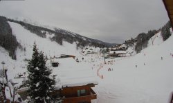 A snowy Chaudanne area in Meribel