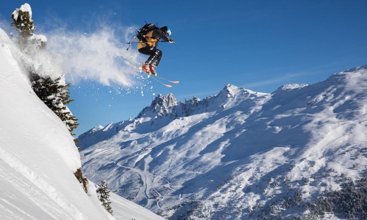 Meribel skier jumping. Image from Meribel tourist office