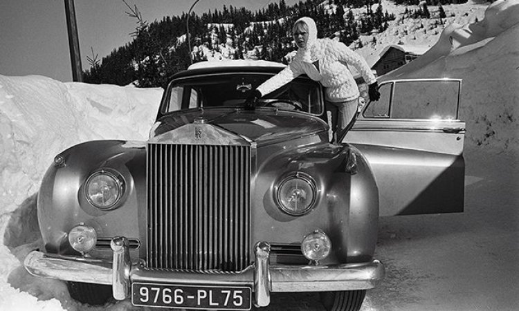 Bridget Bardot and Rolls Royce