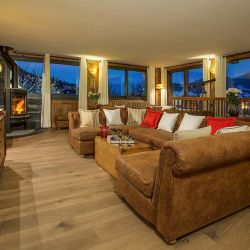 Chalet Iona Living Room with Open Fire