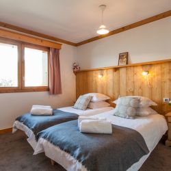 One of the bedrooms in Chalet Covie in Meribel Les Allues