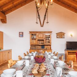 The Dining, Kitchen and Liiving area in Chalet Azalee Meribel
