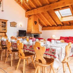The Dining area in Chalet Azalee Meribel