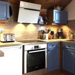 The Kitchen area in Apartment Jardin in Meribel Morel