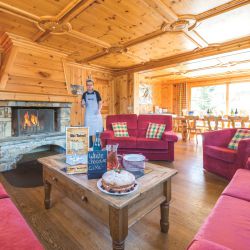 Chalet L'Ancolie Living Room with Open Fire