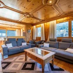 The Living and Dining area in Chalet L'Ancolie Meribel