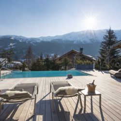 Chalet Mont Tremblant Outdoor Pool with Stunning Views