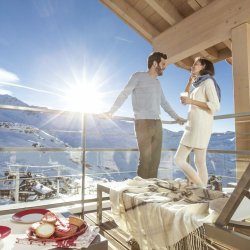 A Balcony with Stunning views at Club Med Sensations in Val Thorens