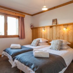 One of the bedrooms in Chalet Covie in Meribel Les Allues