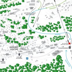 Location of Chalet Croquette in Meribel