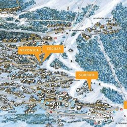 The Location of Chalet Veronica in Meribel Centre