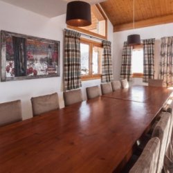 The Dining area in Chalet Virage Meribel