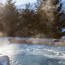 The outdoor Hot Tub at Chalet Serpolet Meribel