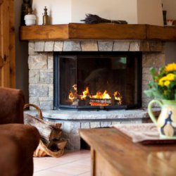 The fireplace in Chalet Serpolet Meribel