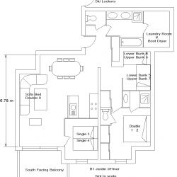 Apartment plan for Jardin d'Hiver Meribel