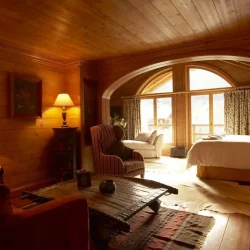 The Seating area in Bedroom 1 in Chalet La Petite Pia, Meribel