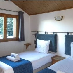 One of the bedrooms in Chalet Rikiki Courchevel Moriond