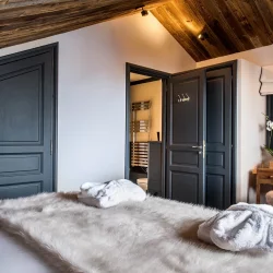 A lovely bedroom in Chalet Tomkins in Meribel