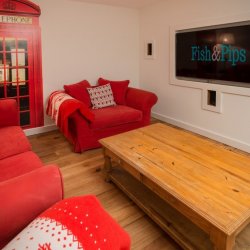 Comfy Cinema room in Chalet Le Christope, Meribel Village