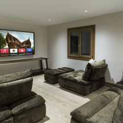 The Cinema Room in Chalet Panda Lodge in Meribel