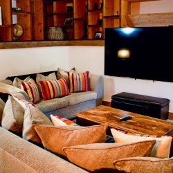 The spacious Cinema Room in Chalet La Petite Pia in Meribel