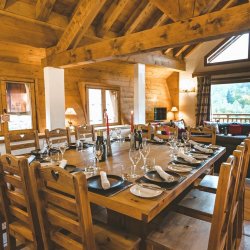 The Dining area of Chalet Meru Meribel