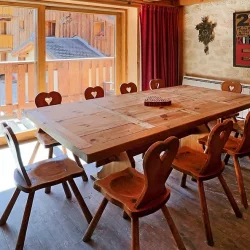 The spacious dining area in Chalet La Combe Meribel