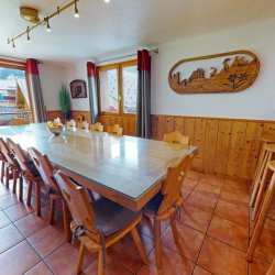 The Dining area in Chalet Daurel, Meribel Centre