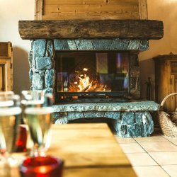 Fireplace in Chalet Meru Meribel