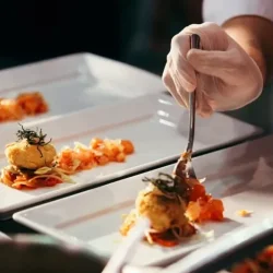 Superbly presented meals at Chalet Bellacima Lodge, Meribel