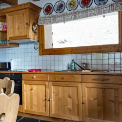 The Kitchen area in Chalet Blanche Neige in Meribel Centre