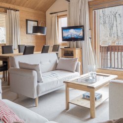 The Living and Dining area in Apartment Cybele in Meribel Centre