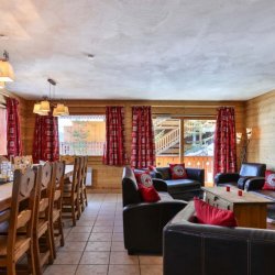 The Spacious Living and Dining area in Chalet Natalette II in Meribel Mottaret