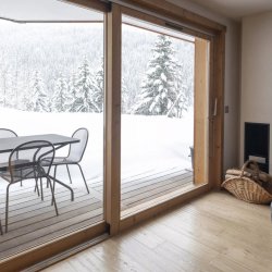 The large terrace at Chalet L'Eterlou Courchevel