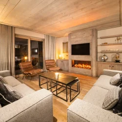 The Living area in No.4 Aspen House Val d'Isere