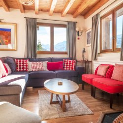 The living room in Chalet Tourterelle Meribel Village