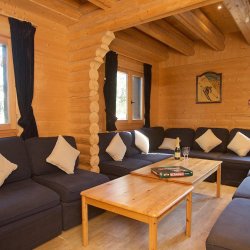 The comfortable Living area in Chalet Christine in La Tania