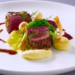 Beautiful food at Chalet Bellacima Lodge in Meribel