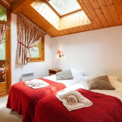 One of the Twin bedrooms in Chalet Virage Meribel