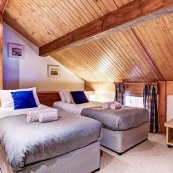 One of the bedrooms in Chalet Veronica Meribel