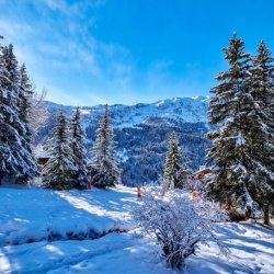 The view of the piste from Chalet Veronica in Meribel