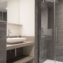 The Shower room in Apartment La Suite in Meribel