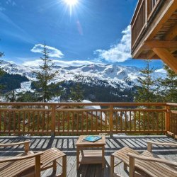 The large Terrace with beautiful views at Chalet Eric Meribel Centre