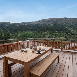 The large terrace at Chalet Etoile des Neiges Meribel