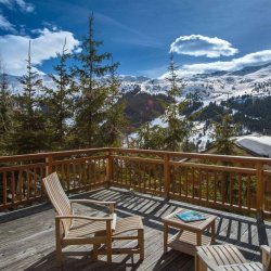 The Terrace with beautiful views at Chalet Eric Meribel Centre