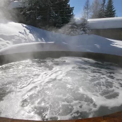 The Outdoor Hot Tub at Chalet Tomkins in Meribel