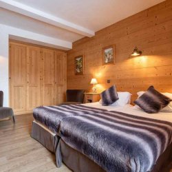 One of the Twin bedrooms in Chalet Noella Val Thorens