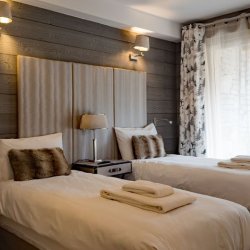 The Twin Bedroom in Apartment La Suite in Meribel